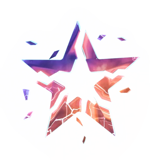 Anim logo: a broken glass star